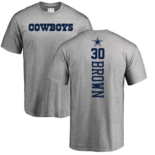 Men Dallas Cowboys Ash Anthony Brown Backer #30 Nike NFL T Shirt->cleveland browns->NFL Jersey